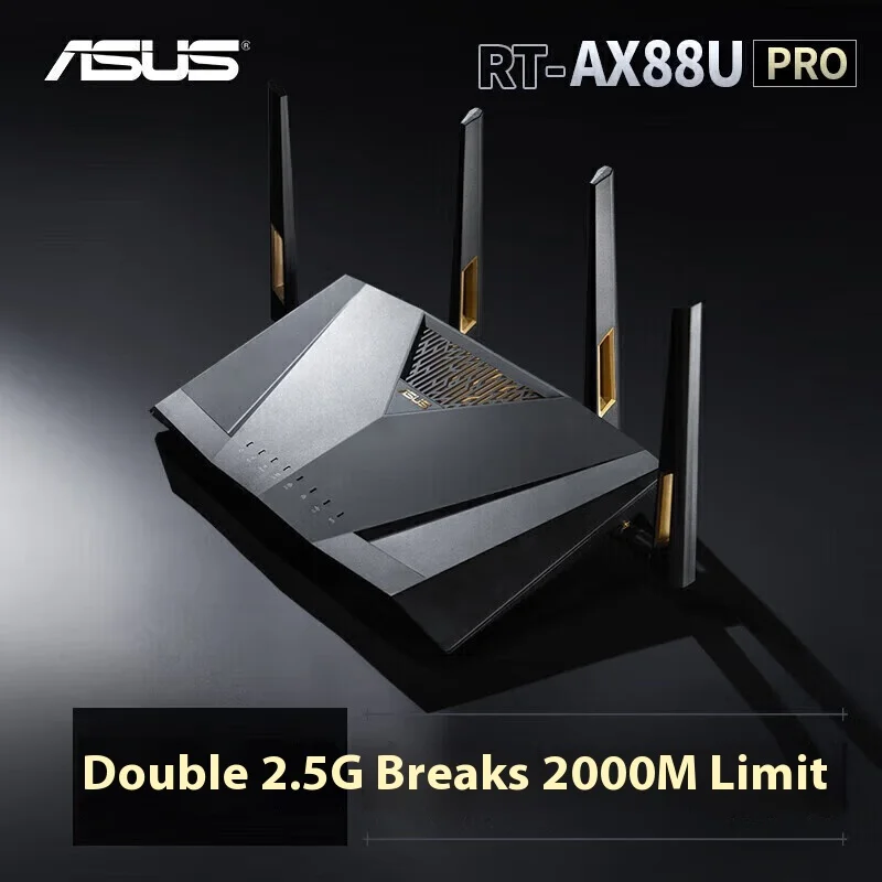 roteador wifi de banda dupla asus rt ax88u pro wpa3 controle parental qos adaptativo encaminhamento de porta aggregacao wan 01