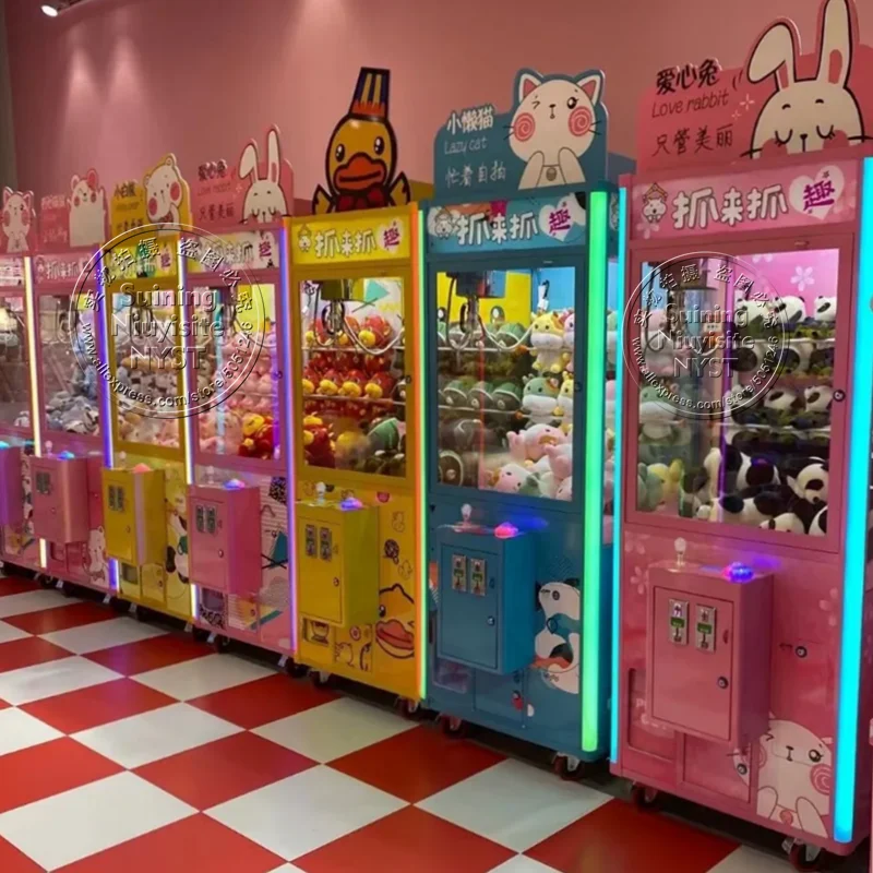 Doll Machine Custom Logo Claw Cranes Games Center Shopping Malls Catch Plush Animal Toy Gift Arcade Amusement Vending Machines