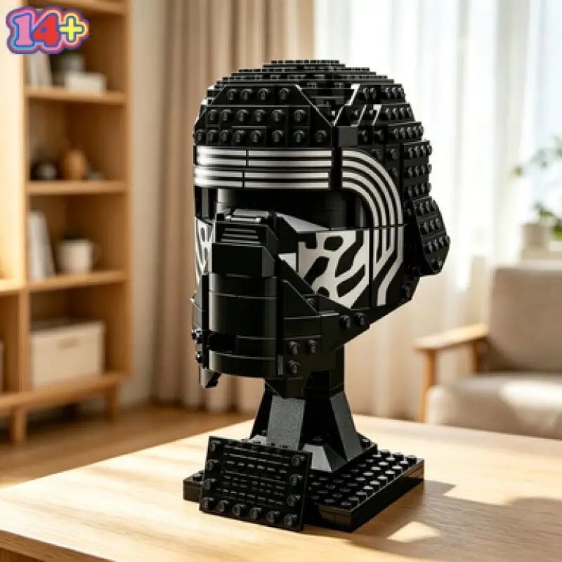 Image of 529-teiliger Neuer Star Wars Kylo Ren Helm Modellbausatz Kreative Montage Lernspielzeug Geschenke