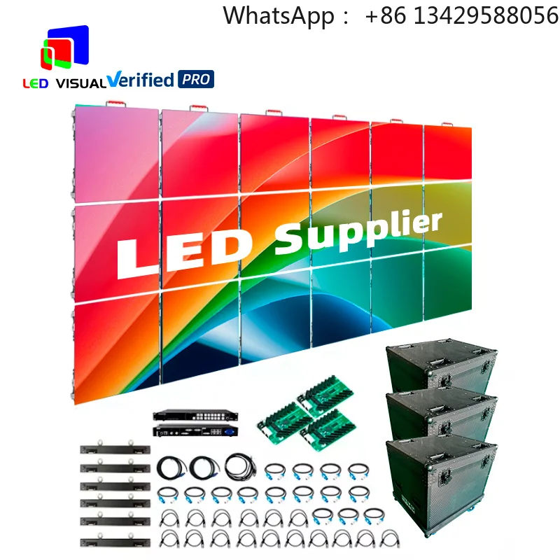 Indoor Outdoor 500x500 1000mm P2.6 P2.9 P3.9 P4.81 Stage Background LED Video Wall Seamless Splicing Rental Led Display Screens