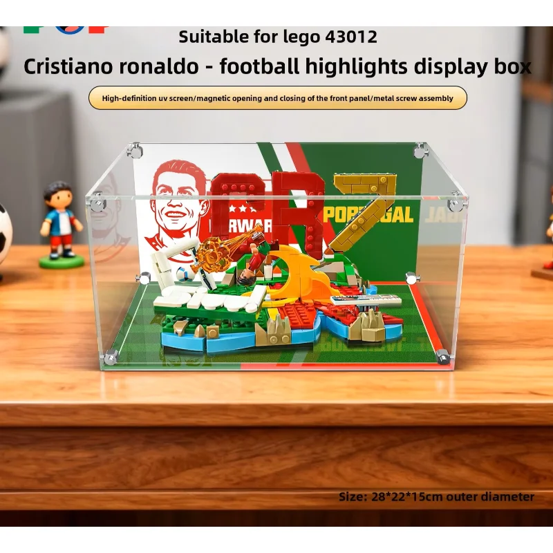 Applicable Lego 43013 Mbappe classic goal instant building block acrylic display box transparent dust cover