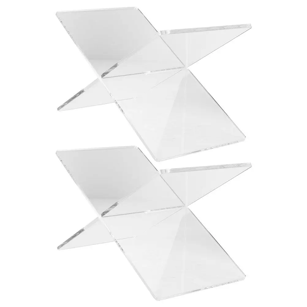 

2Pcs Acrylic X Shaped Book Holder Stand Reading Display Rack Multifunctional Cooking Recipe Music X Shape Stand