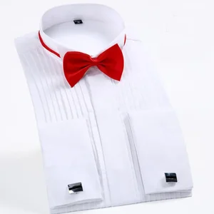 Französische französische Männer -Babyhemd, Langarm, Rauchen, Herrenmarke, schlanker Passform, Knopfloch, Hemden, Party, Hochzeit, Qualität 10 Hauptverkäufe Babyhemd - №8