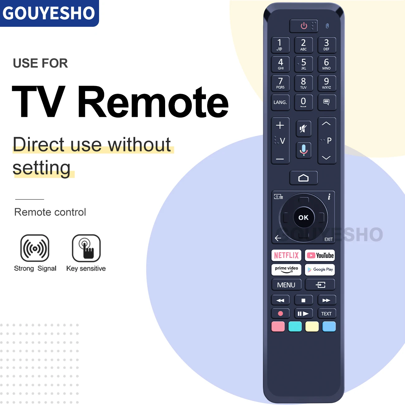 New Voice Remote Control for Panasonic Tx-55lx650e 43LX650E 24LSW484 DAEWOO 43DM72UA Medion RC1832 LED Smart TV