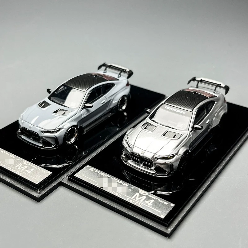 ชุดแต่ง SW 1/64 G82 M4 ADRO สีเงิน ของเล่นรถยนต์โลหะผสม โมเดลรถหล่อขึ้นรูป ของสะสมสำหรับเด็กผู้ชาย ของขวัญคริสต์มาส