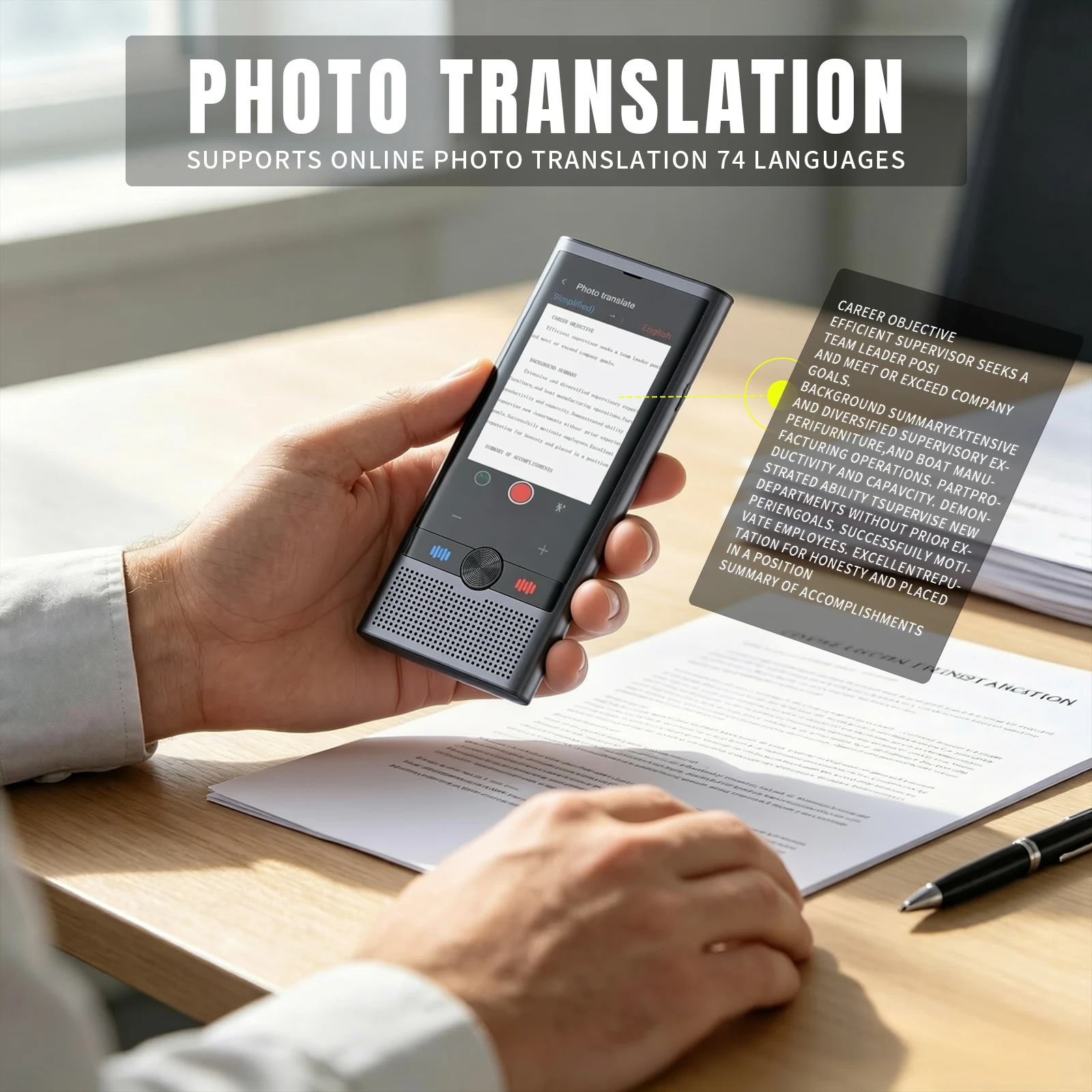 S10 Portable Voice Translator 148 Online 19 Offline Languages Real Time Photo Recording Translation 4G WiFi Instant Translate image 5