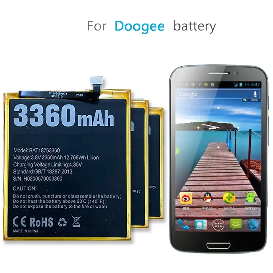 High Quality 3360mAh BAT18763360 Battery For Doogee Y7 N10 Y 7 N 10 Mobile Phone Replacement Batteries Bateria + Free Tools