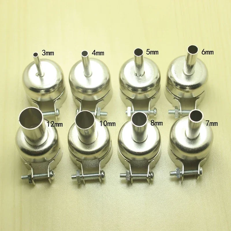 Heat Nozzle 3-12mm Heat Nozzle Hot Air Soldering Station Repair Tools Hot Air Soldering Welding Round Nozzles