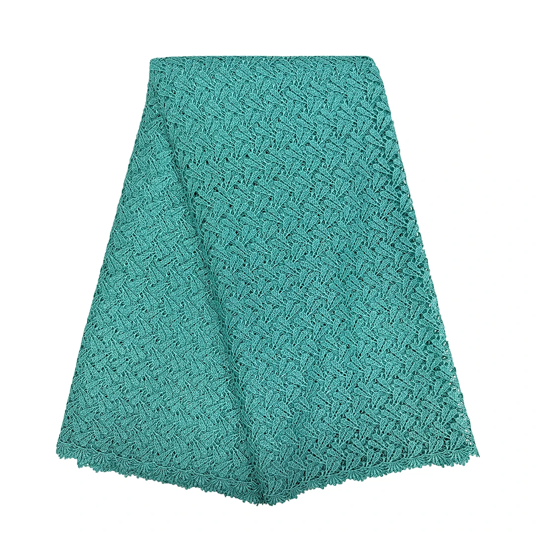 

African Water Soluble Lace Fabric High Quality For Women Sewing Wedding Evening Dresses Nigerian Tissue Cord Lace Fabric 2025