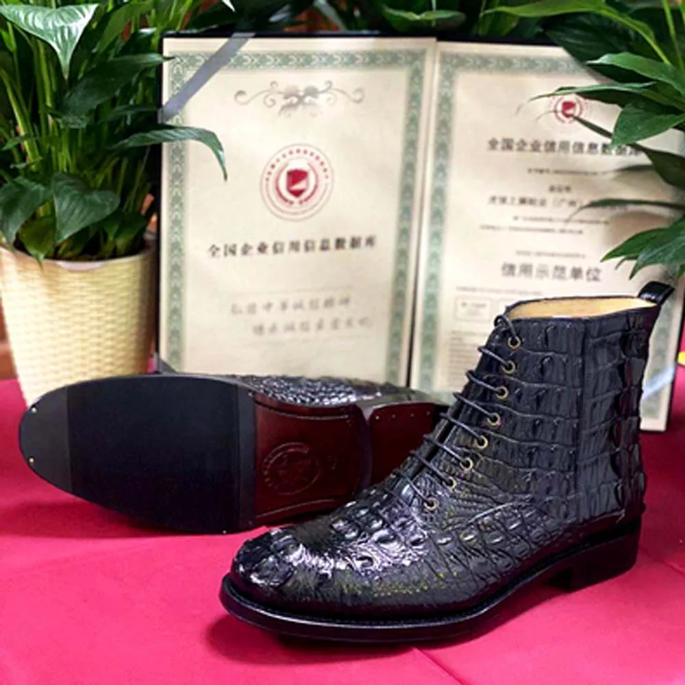 hulangzhishi men boots Pure manual Short boots male shoes
