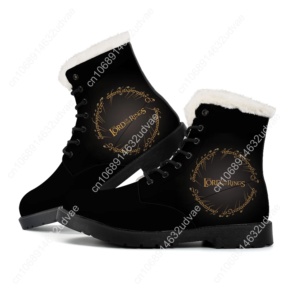 

The Lord The Rings Plush Boots Mens Womens Teenager Shoes Casual Boot Outdoor Light High Quality Print on Demand Customize Shoe