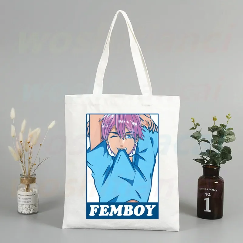 Canvas Shopper Bag com alça, Eco, dobrável, reutilizável, sacola, livro, chave, telefone, compras, fêmea, Fairycore, 90s, mulheres