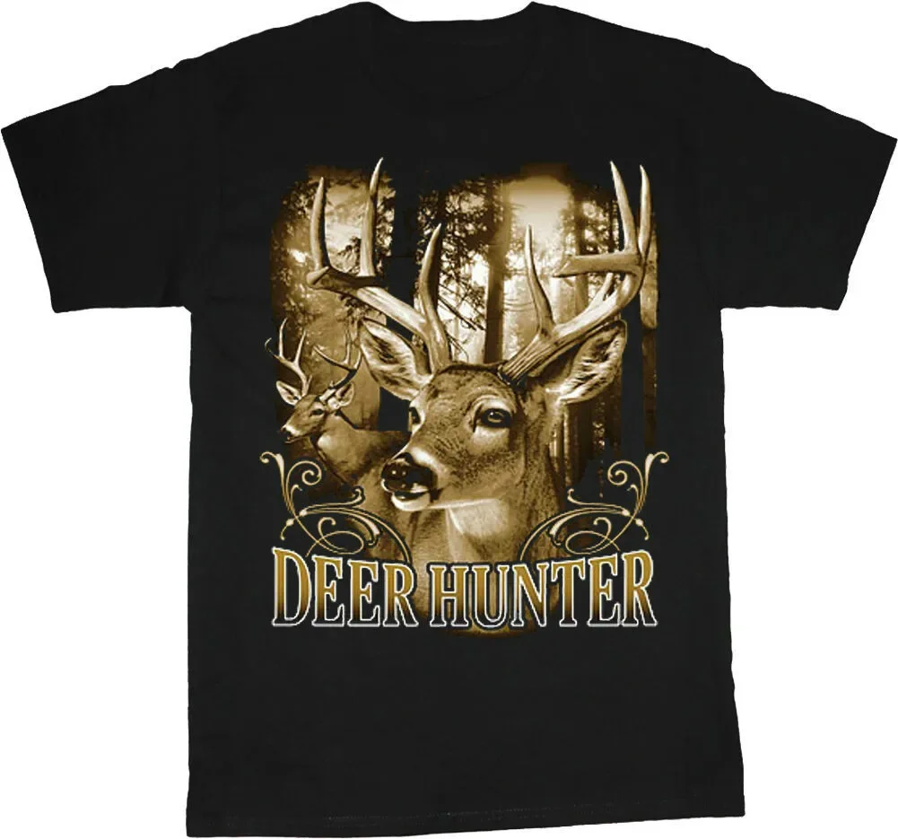 

White Tailed Buck Hunting Deer Hunter T Shirt. Short Sleeve 100% Cotton Casual T-shirts Loose Top Size S-3XL