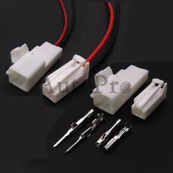 1 Set 2 Hole Auto AC Assembly Unsealed Plug 7282-5845 7283-5845 Car Light Lamp Socket For Toyota Automobile Electrical Connector
