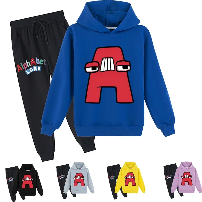 

Детская одежда в Корейском стиле Алфавит ЛОР 2023 детская одежда толстовка с алфавитом ЛОР + брюки комплект