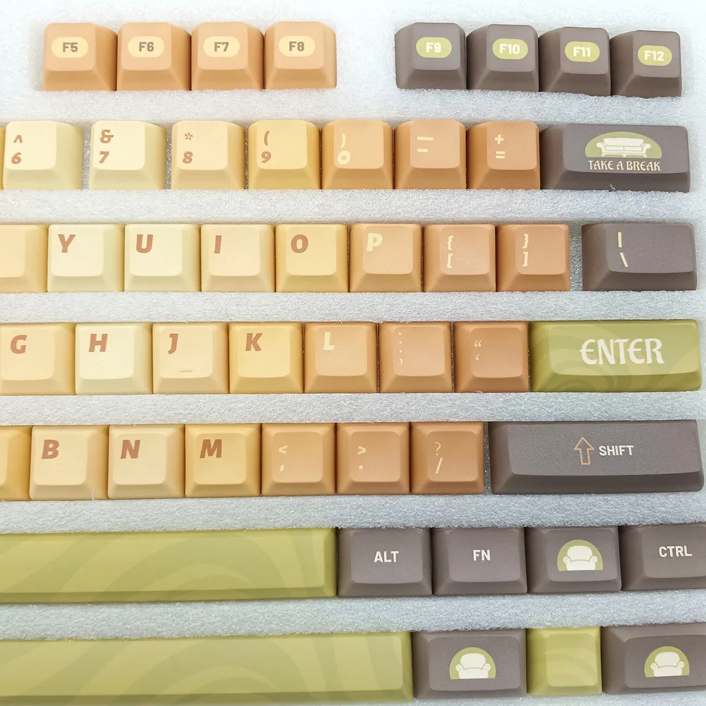 PBT matcha Tészta keycap Gépi Kulcskarika 142 Tapogat KCA Idom Festék subbed ANSI Tervezet vel ISO Beszáll 2u 2.25u 3u spacebar