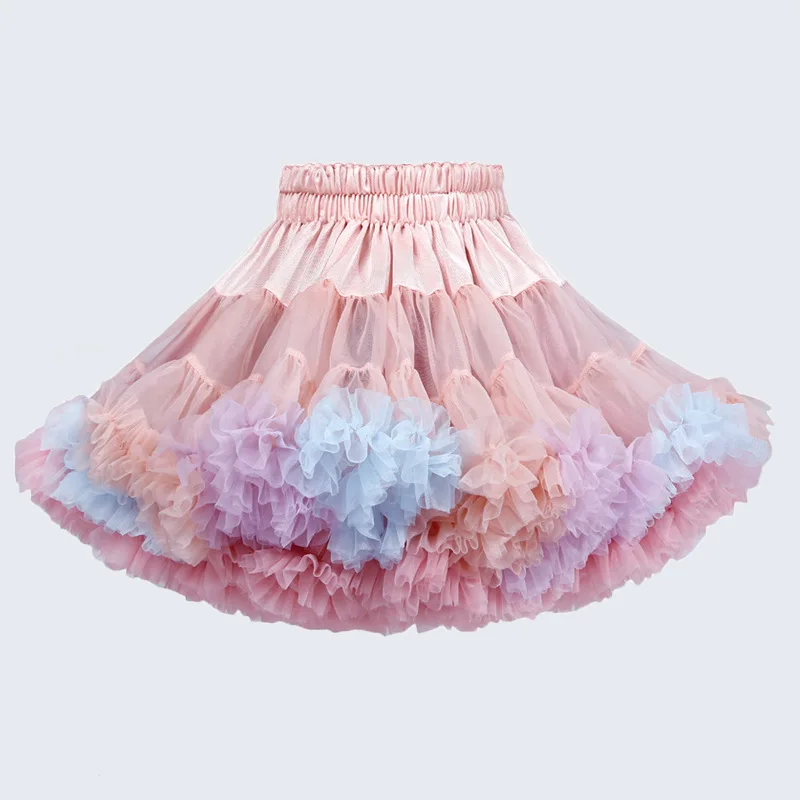 

Multicolor Baby Girls Tutu Skirt for Children Puffy Tulle Skirts for Kids Fluffy Ballet SkirtParty Princess Girl Clothes