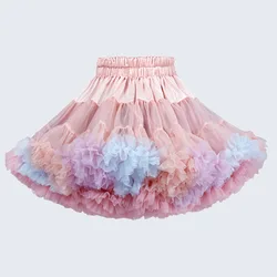 Multicolor Baby Girls Tutu Skirt for Children Puffy Tulle Skirts for Kids Fluffy Ballet SkirtParty Princess Girl Clothes B024