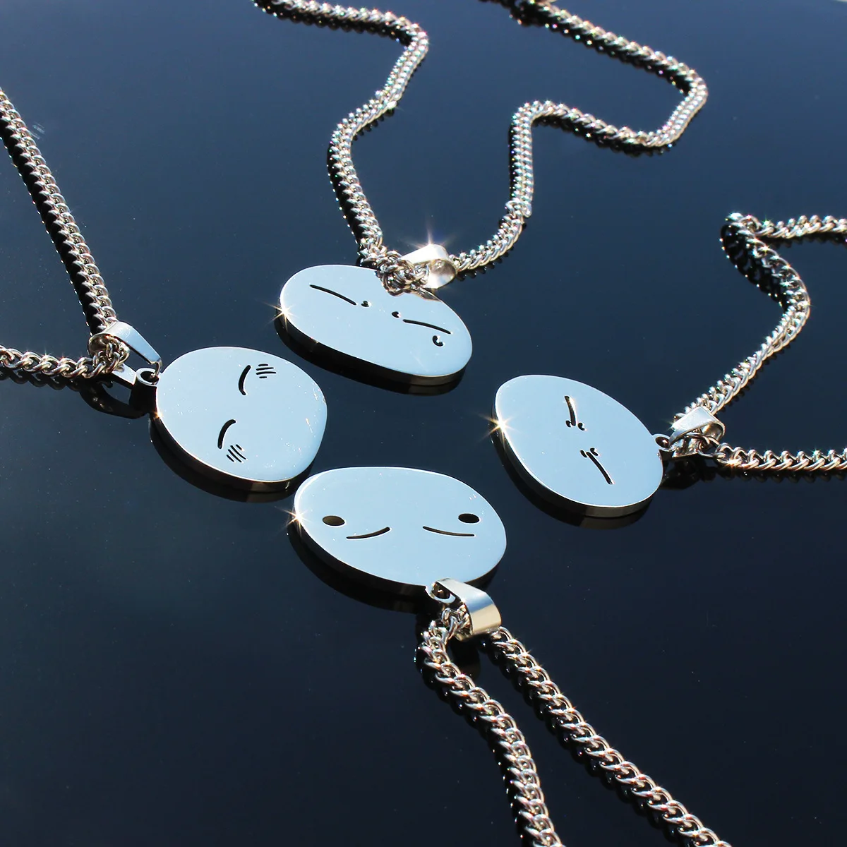 That Time I Got Reincarnated As A Slime Necklace Woman Anime Bridal Necklaces Chain Pendant Jewelry Silver Color Metal Collares