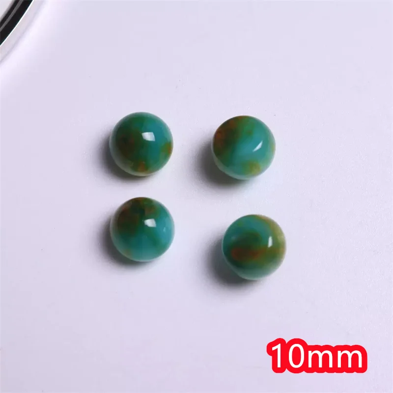 Wholesale 200pcs/lot 10mm color print geometry rounds shape resin cabochon beads diy jewelry garment hair accessory