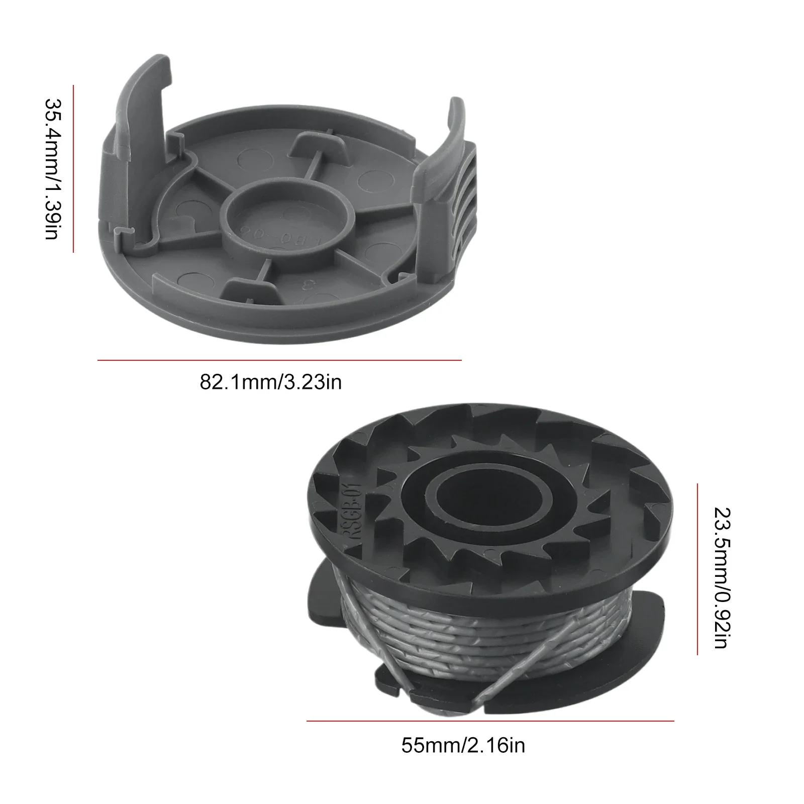 Keep Your Trimmer Line Secure and Intact For BOSCH Grass Trimmer Line F016800569, F016800385 + Spool Cover Set F016F05320