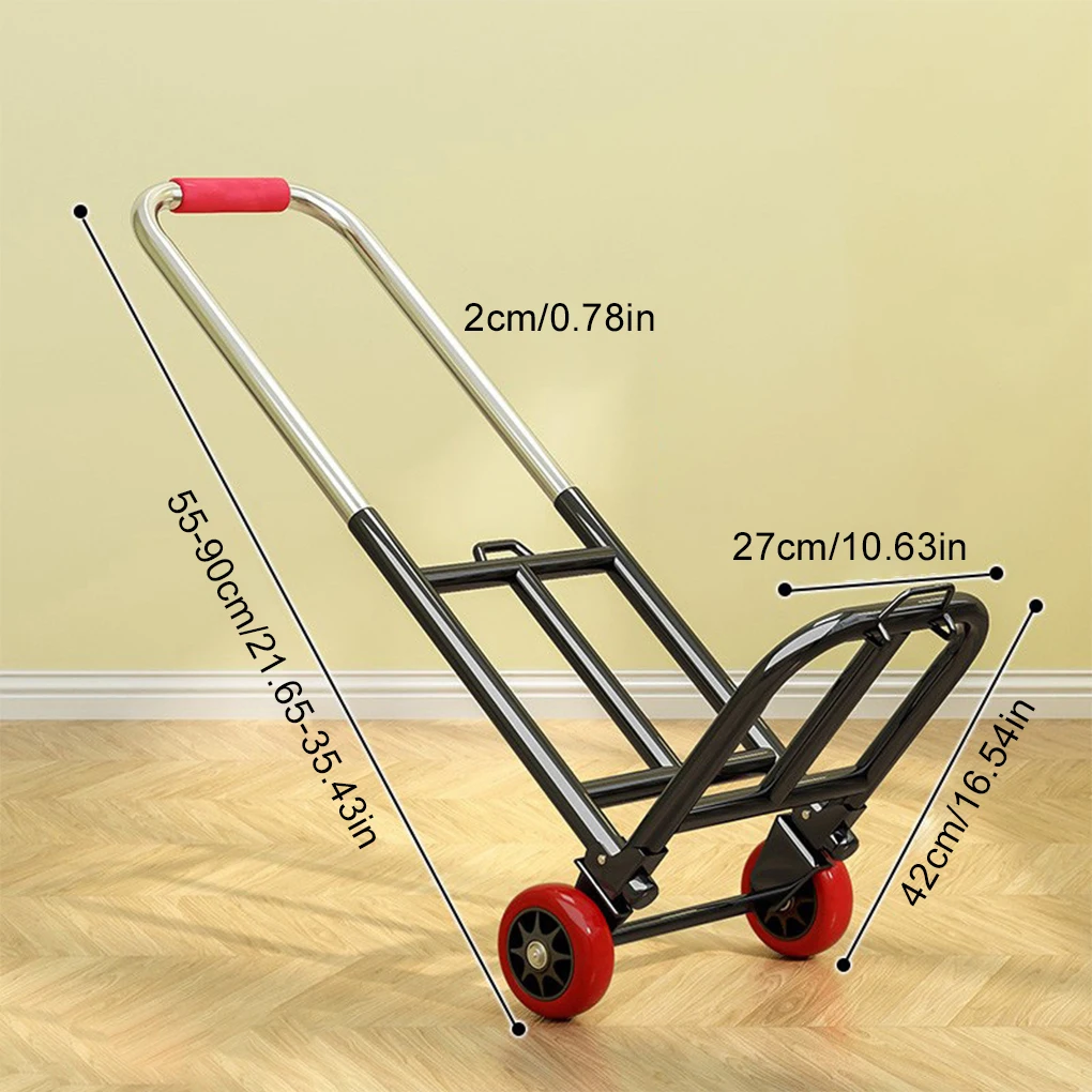 Compact Hand Trailer For Effortless Transportation Of Heavy Items Luggage Hand Cart Folding Trolley