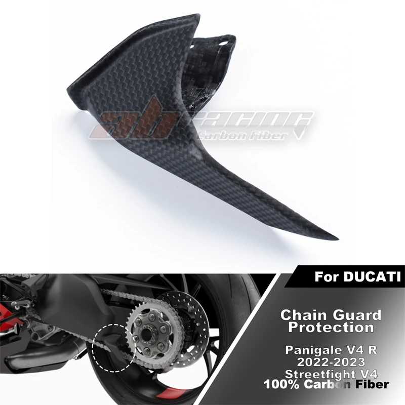 

Chain Guard Protection Upper Cover For Ducati Panigale V4 R 2022 2023/Streetfight V4 Full carbon Fiber 100%