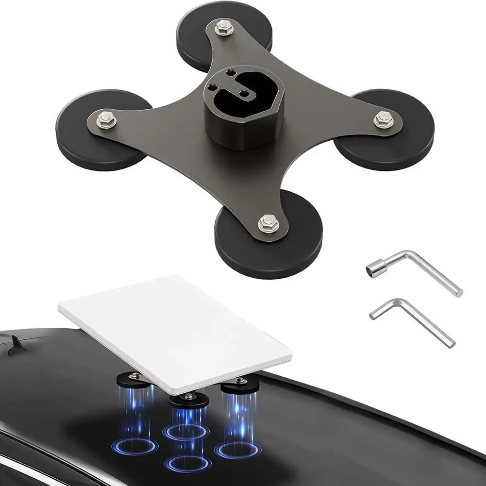 

Adapter Block Magnetic Roof Mount Outdoor Adventures Adjustable Angle Low-profile Wind Resistant Rubber-coated Magnets