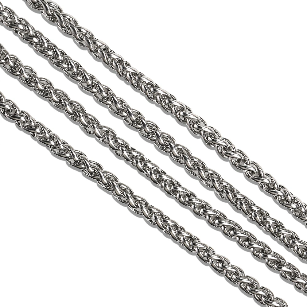 1meter Stainless Steel Necklace Basket Chain 3mm/4mm/5mm/6mm Keel Link Chain for Diy Jewelry Making Titanium Steel Bracelets