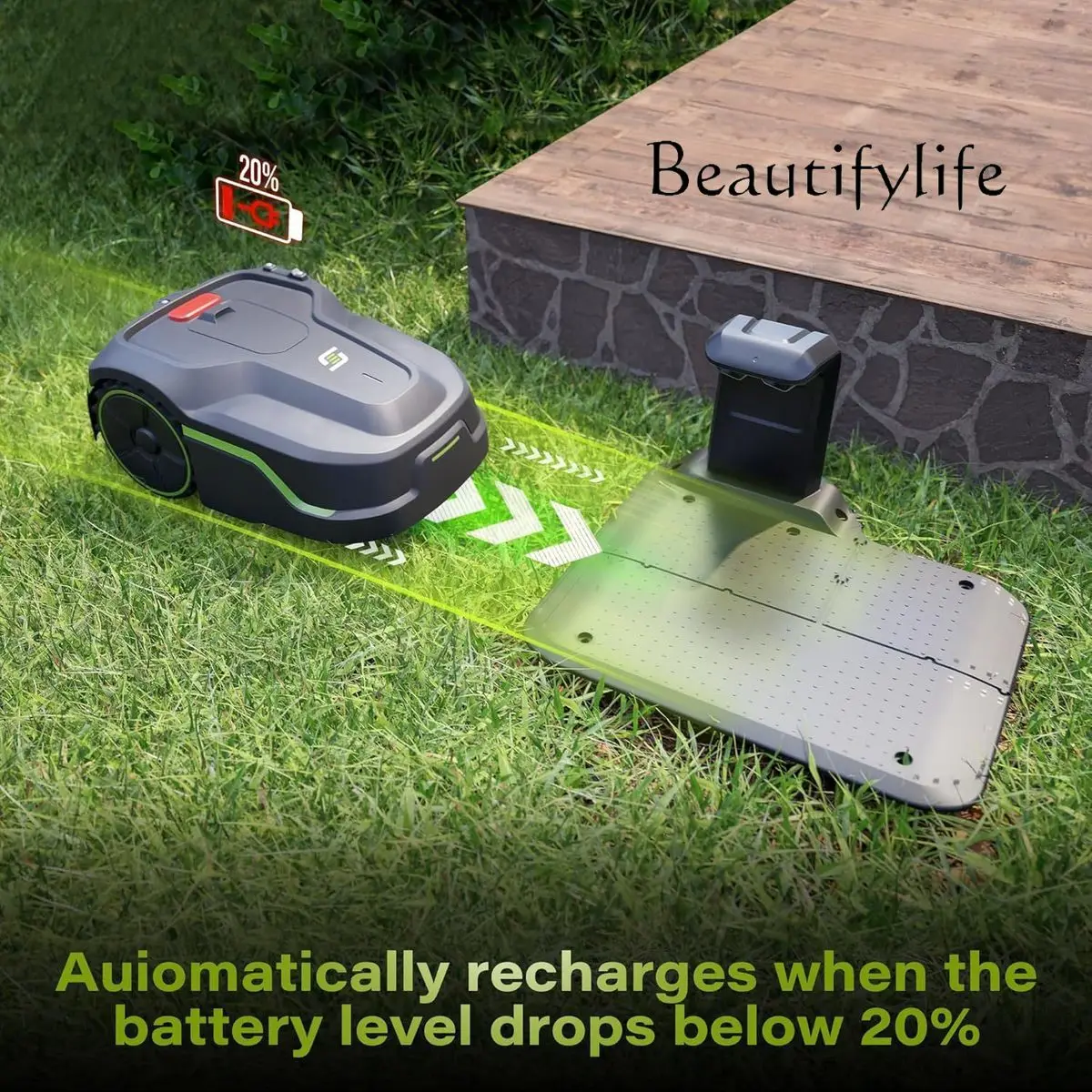 SS الذكية روبوت جزازة العشب التلقائي روبوت جزازة العشب مع نظام تحديد المواقع ل 600m2 حديقة التطبيق التحكم مخصص الطريق جزازة العشب الروبوتية