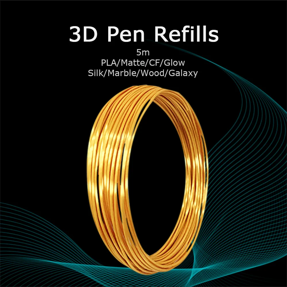 3D-penfilament 5M Pla Plastic 1,75 mm Zijde Dubbele matte koolstofvezel Marmer Hout Glitter Wit Zwart Rood Groen Blauw Paars Navulling