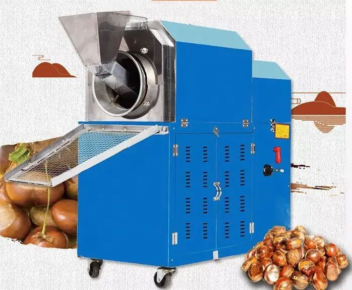 multi-function  nut roasting machine gas hulled roasted sunflower seeds unsalted coated peanuts roaster manufacture