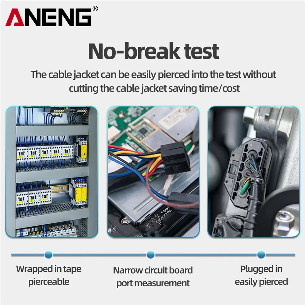 ANENG PT2003 1 Paar Universal-Multimeter-Prüfspitze, Messleitung, Verlängerung, Piercing, Nadelspitze, Sonde, abnehmbares Zubehör