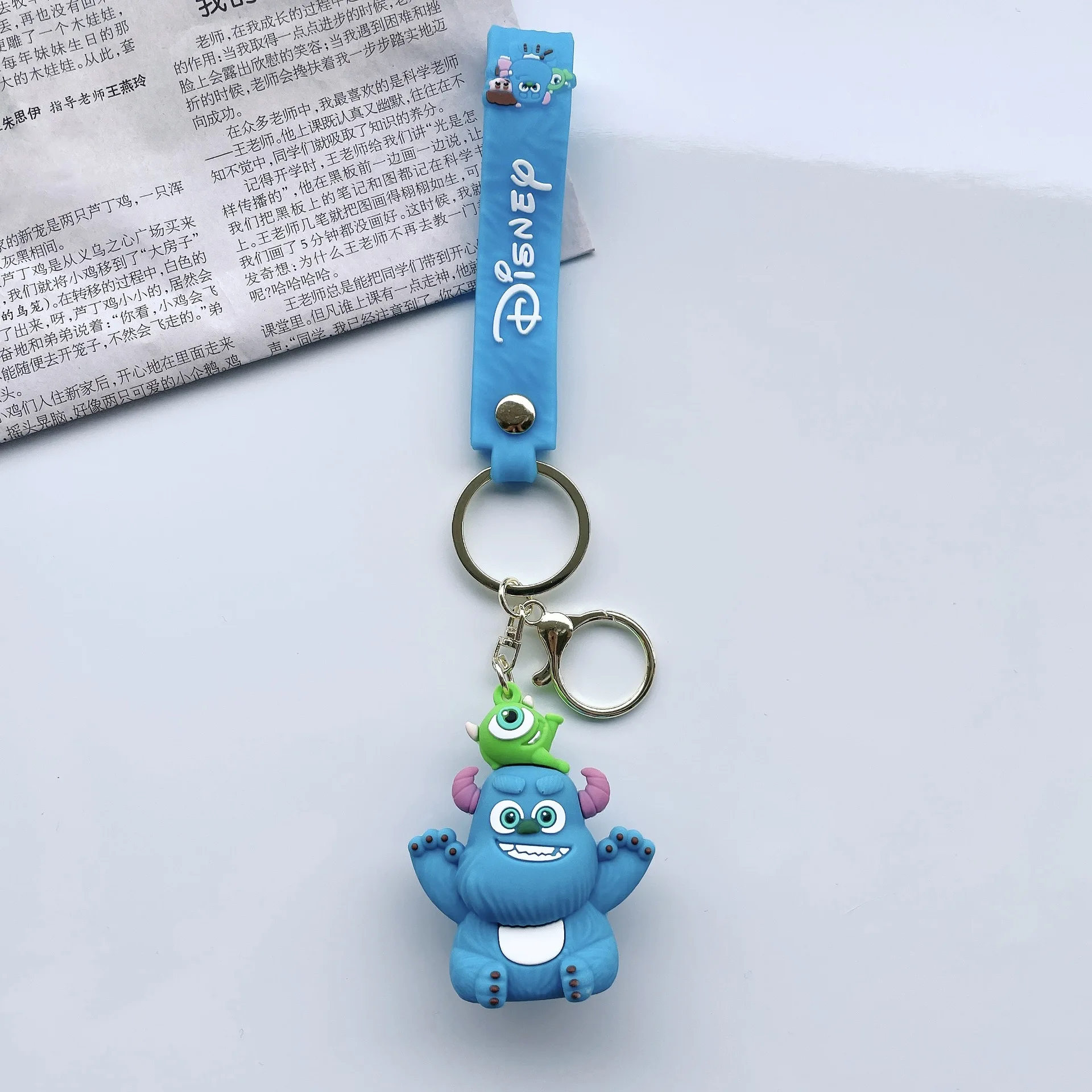 Disney Monsters University Kawaii Sulley Keyring Mike Keychain Toys Backpack Jewelry Accessories Key Chain Birthday Xmas Gift