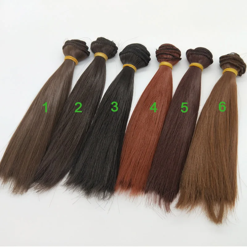 12PCS/LOT Straight Doll Hair DIY Dolls Wig Hair For Doll