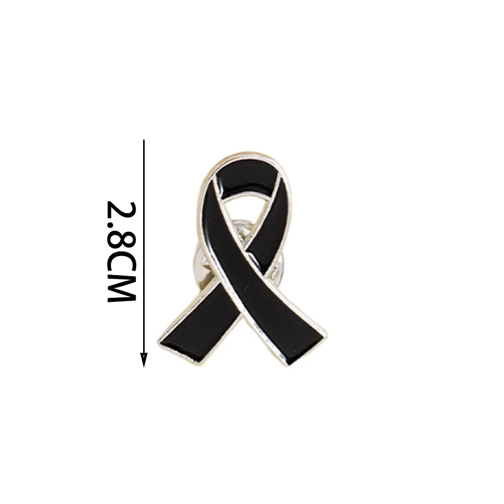 Portable Memorial Black Ribbon Brooch Souvenir Queen Alloy Badge Accessory Black Black Badge Pin For Funerals and Mourning