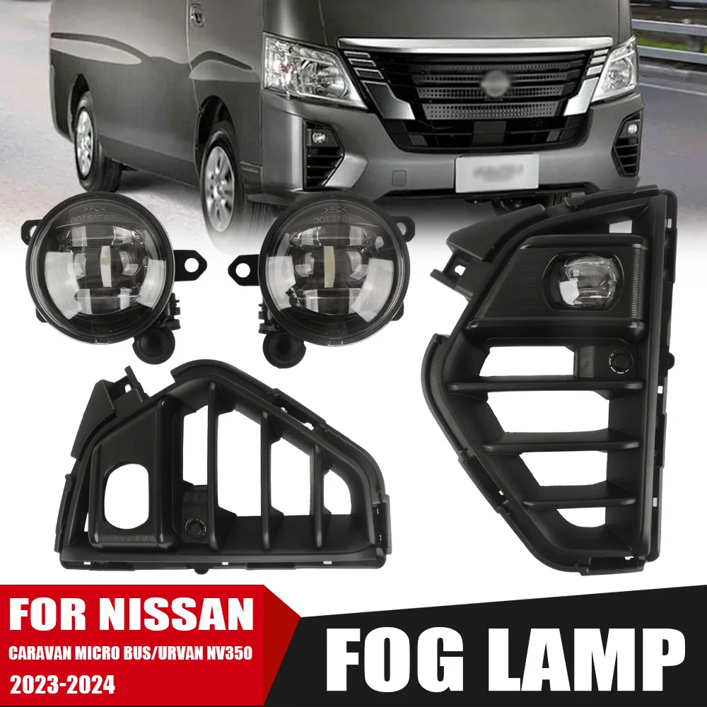 For Nissan Urvan HV350 2023 2024 Front Bumper Foglight Fog Light Fog Lamps Foglamp DRL Daytime Running Light