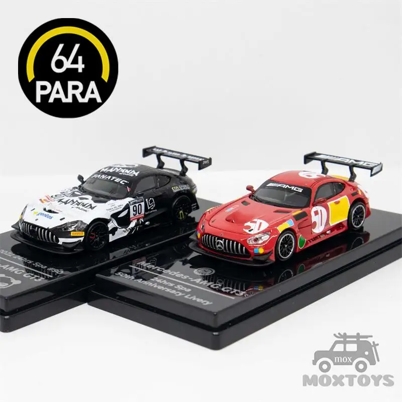 PARA64 1:64  GT3 EVO Red Pig #50 Custom Edition /Panda #90 Diecast Model Car