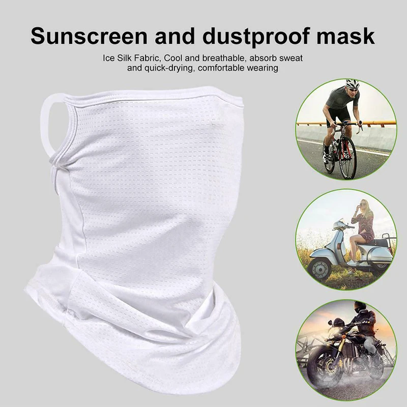 1pc Men Women Summer Bandana Hanging Ear Triangle Face Mask Cycling Hunting Hike Fishing Ski Sports Outdoor Neck Warmer Scarf