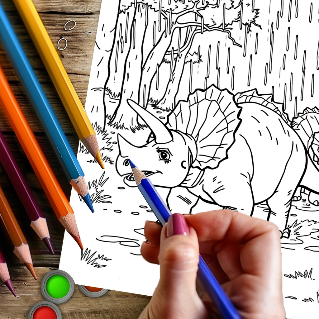 28 pages de dinosaures originaux en livre de coloriage d'action pour adulte |   Livre de coloriage, fournitures de dessin pour Noël, Thanksgiving