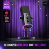 FIFINE USB/XLR ダイナミックマイク、タッチミュートボタン、ヘッドフォンジャック、I/O コントロール、PC PS5/4 ミキサー、ゲームマイク Ampligame AM8 用 6