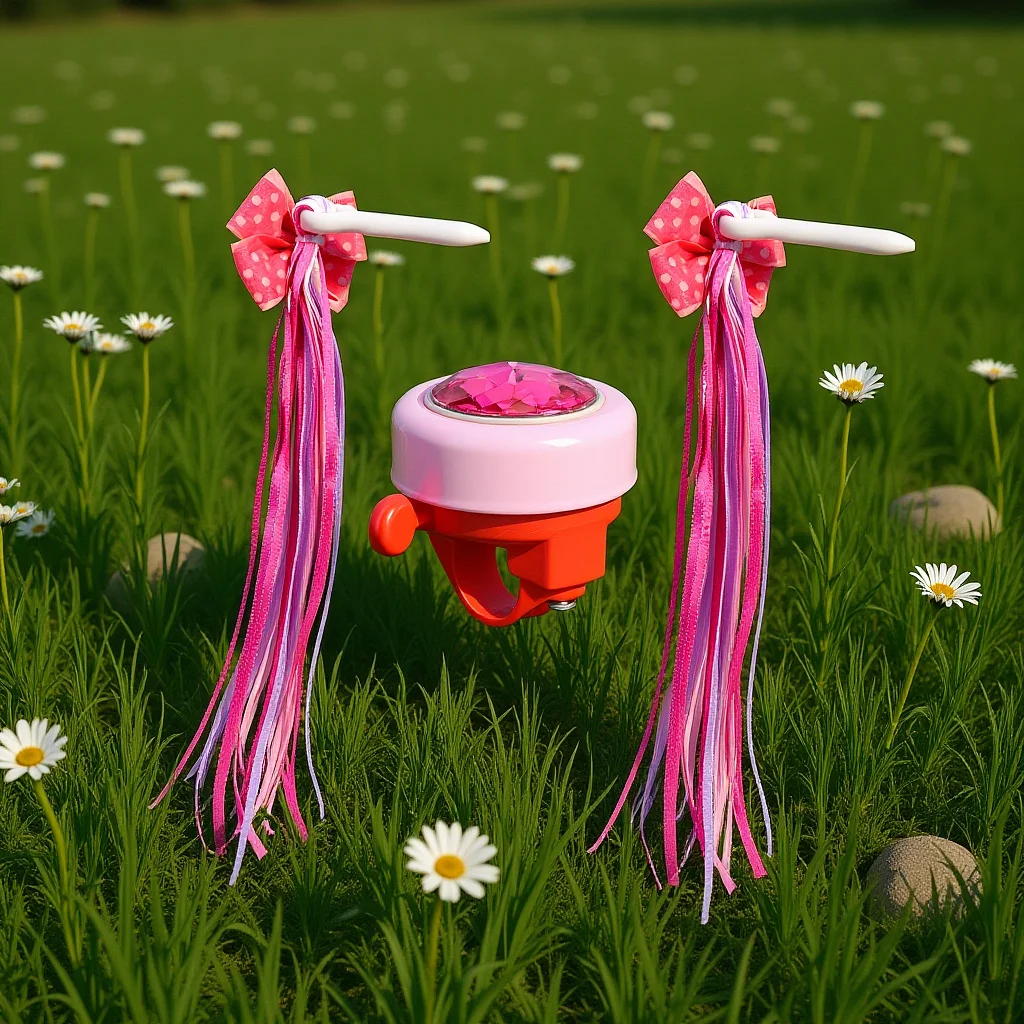 

1 Set Bike Handlebar Tassel Streamer Kids Cycling Bell Decorative Accessories Colorful Scooter Tricycle Durable