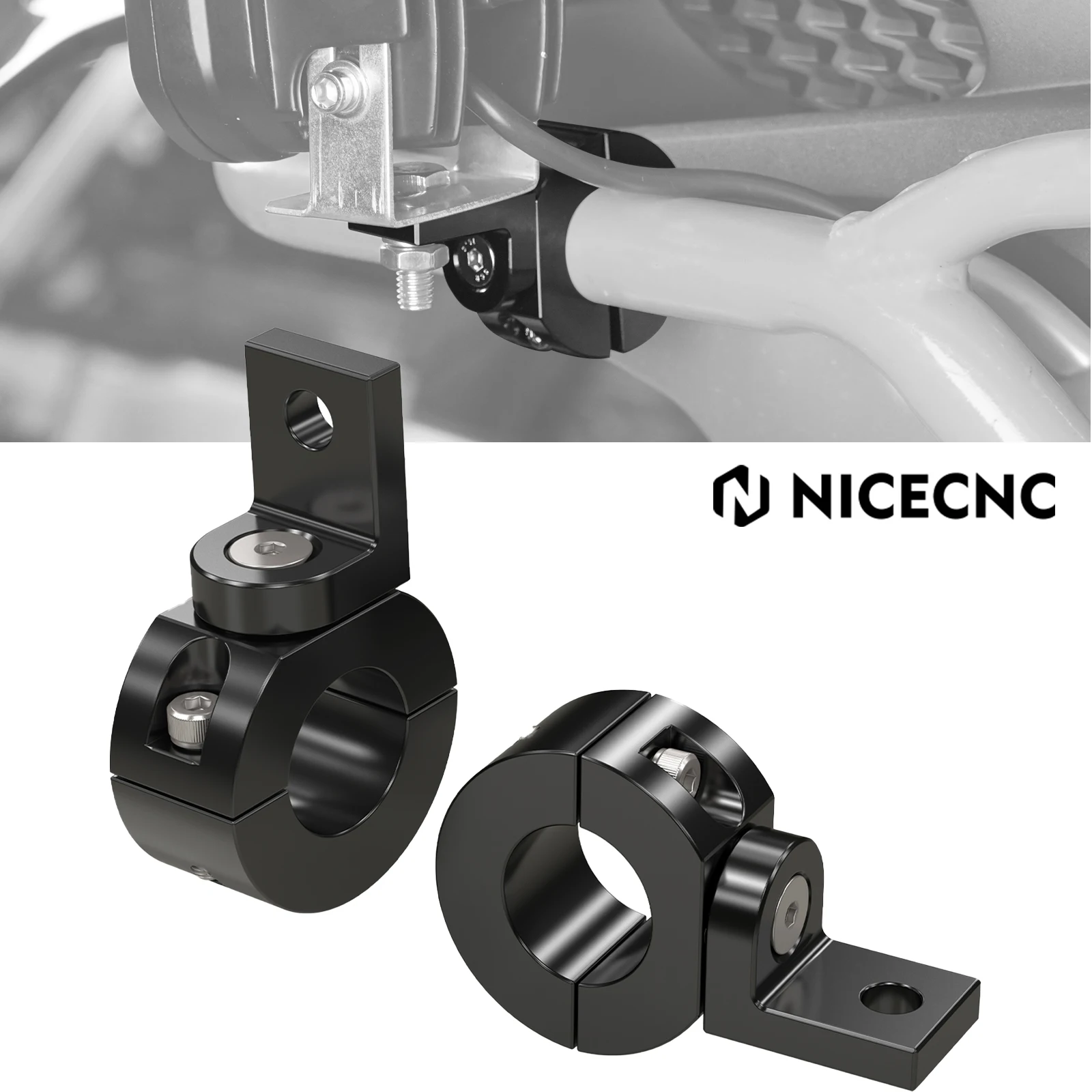 

For Yamaha Tenere 700 1" Light Mount Light Bumper Clamp For Yamaha Tenere 700 XTZ07 2019-2024 Tenere 700 Rally Edition 2020-2024