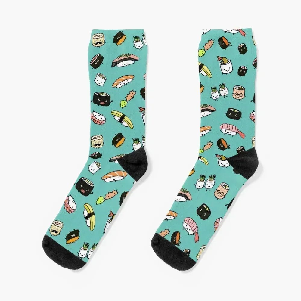 

Cute Sushi Characters Pattern Socks sports stockings new year fashionable sports and leisure Men Socks Luxury Brand Women's