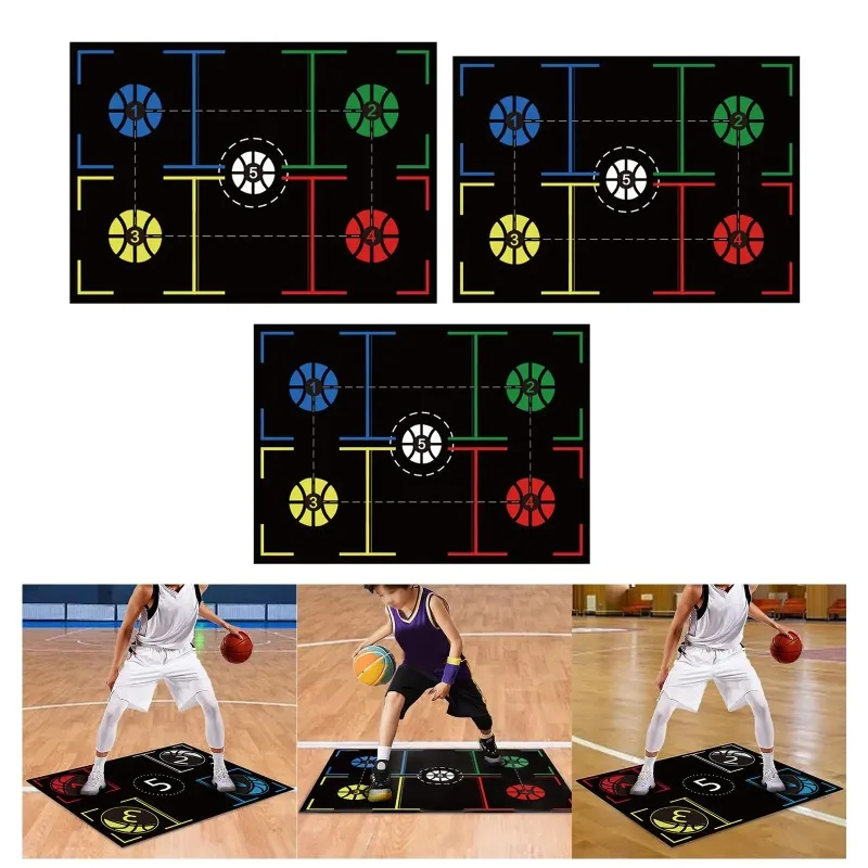 Tapete de Entrenamiento de Baloncesto y Fútbol, Antideslizante, Silencioso, para Control de Balón y Trabajo de Pies, para Niños y Adultos