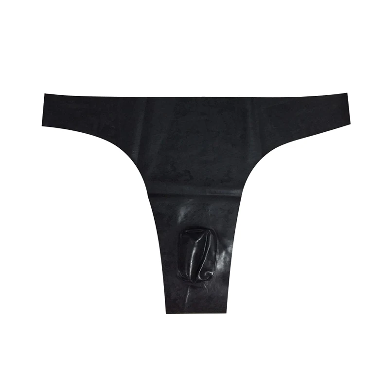 Latex Shorts Seamless Underpants Cosplay Thongs sexy G-strings natural fetish Male with big or small ball bag bondage