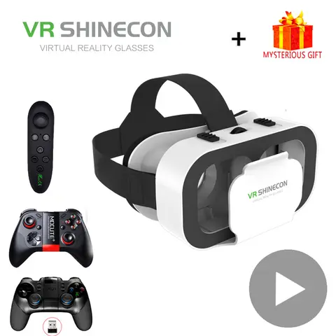 VR 샤이콘 헬멧 3D 안경, 스마트폰 헤드셋 고글, 가상 현실, 비디오 게임 쌍안경