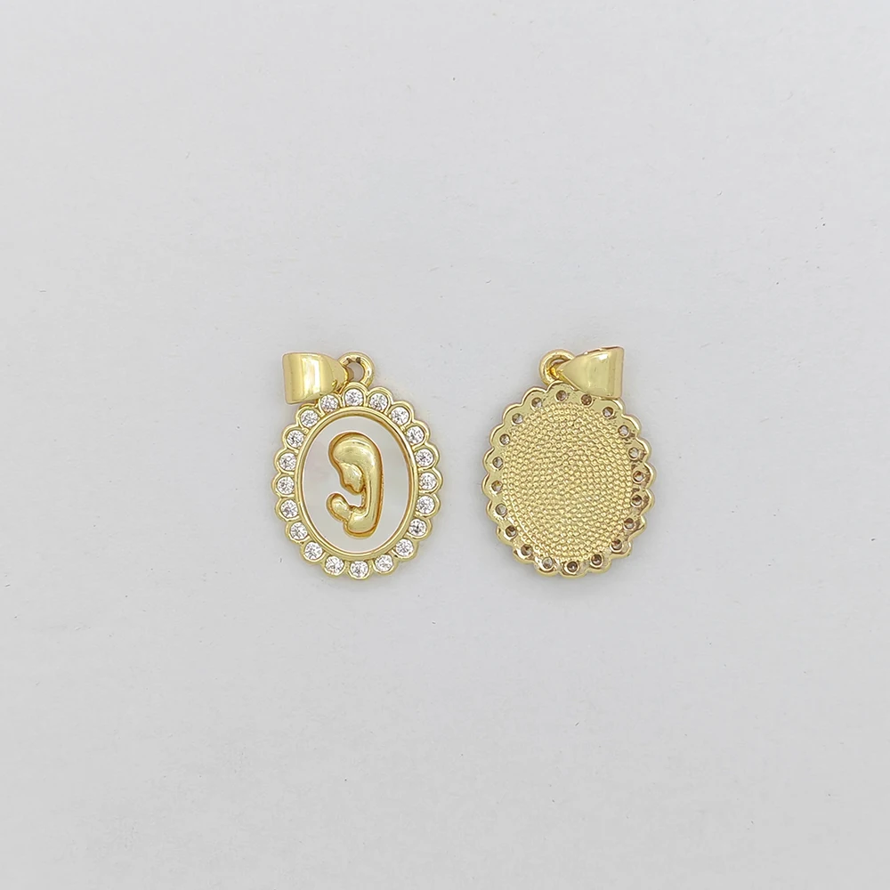 Diy Jewelry Charms for Making Jewelry Accessories Fashion White Zircon Retro Saint Hollow Ladybug Beetle Pendant Earrings Parts