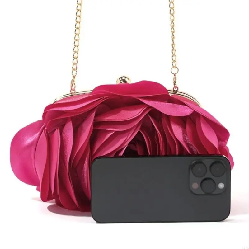 

Розовые атласные сцепления с сетью для элегантного свадебного праздника 547a