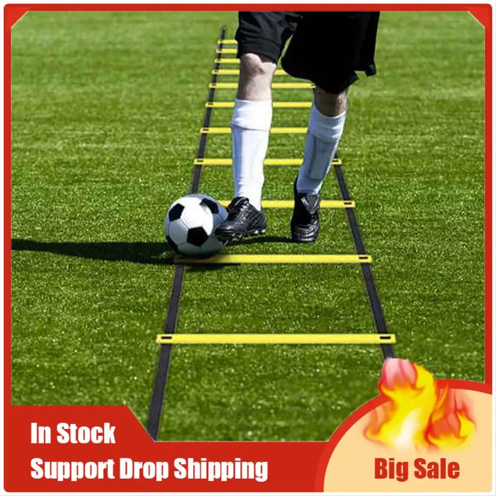 A35F New Agility Ladder Set 20Ft Adjustable Speed Training Ladder With 12 Football Training Disc For Soccer, Sports Training